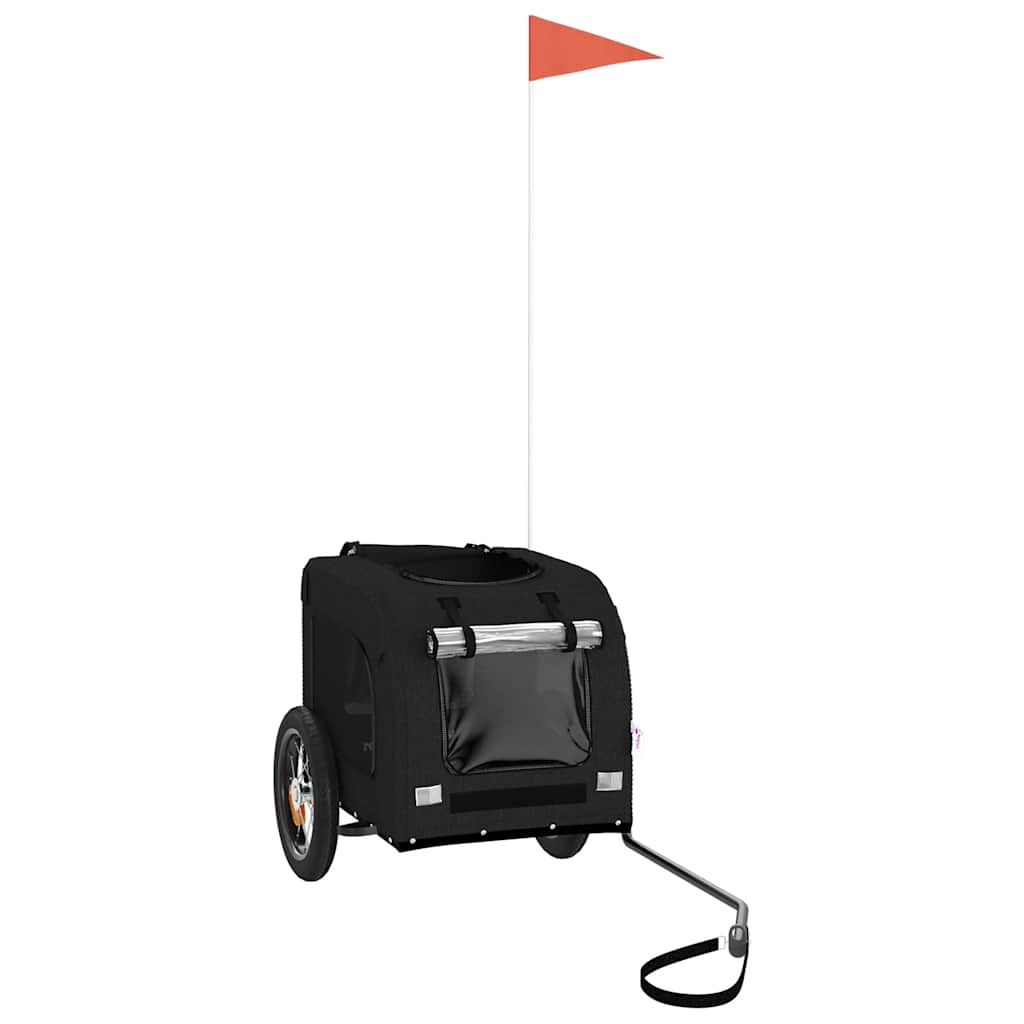 Reboque bicicleta p/ animais tecido oxford/ferro preto