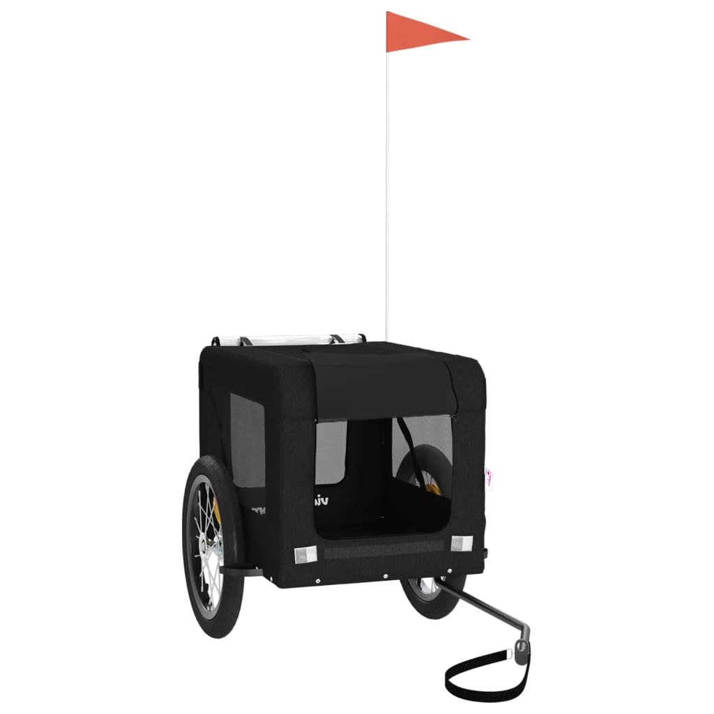 Reboque de bicicleta p/ animais tecido oxford/ferro preto