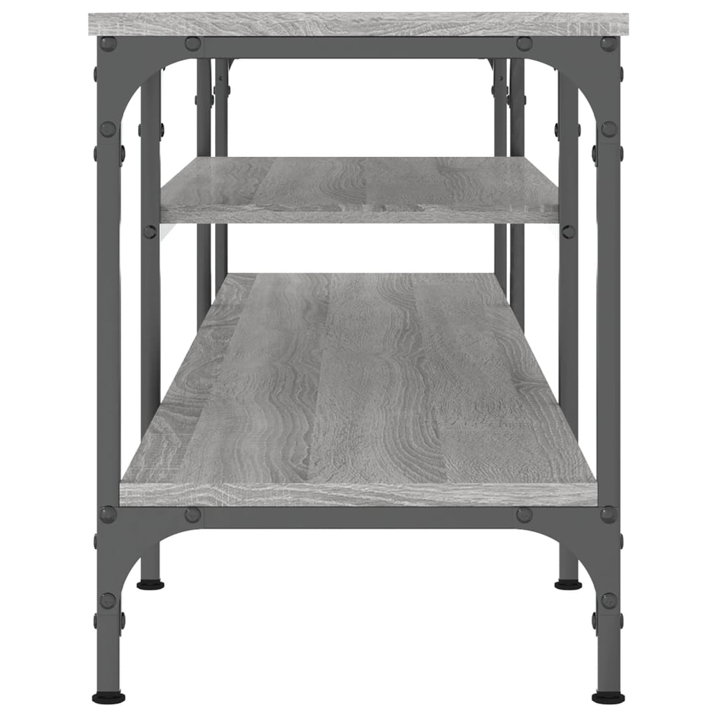 Móvel de TV 161x35x45cm derivados de madeira/ferro cinza sonoma