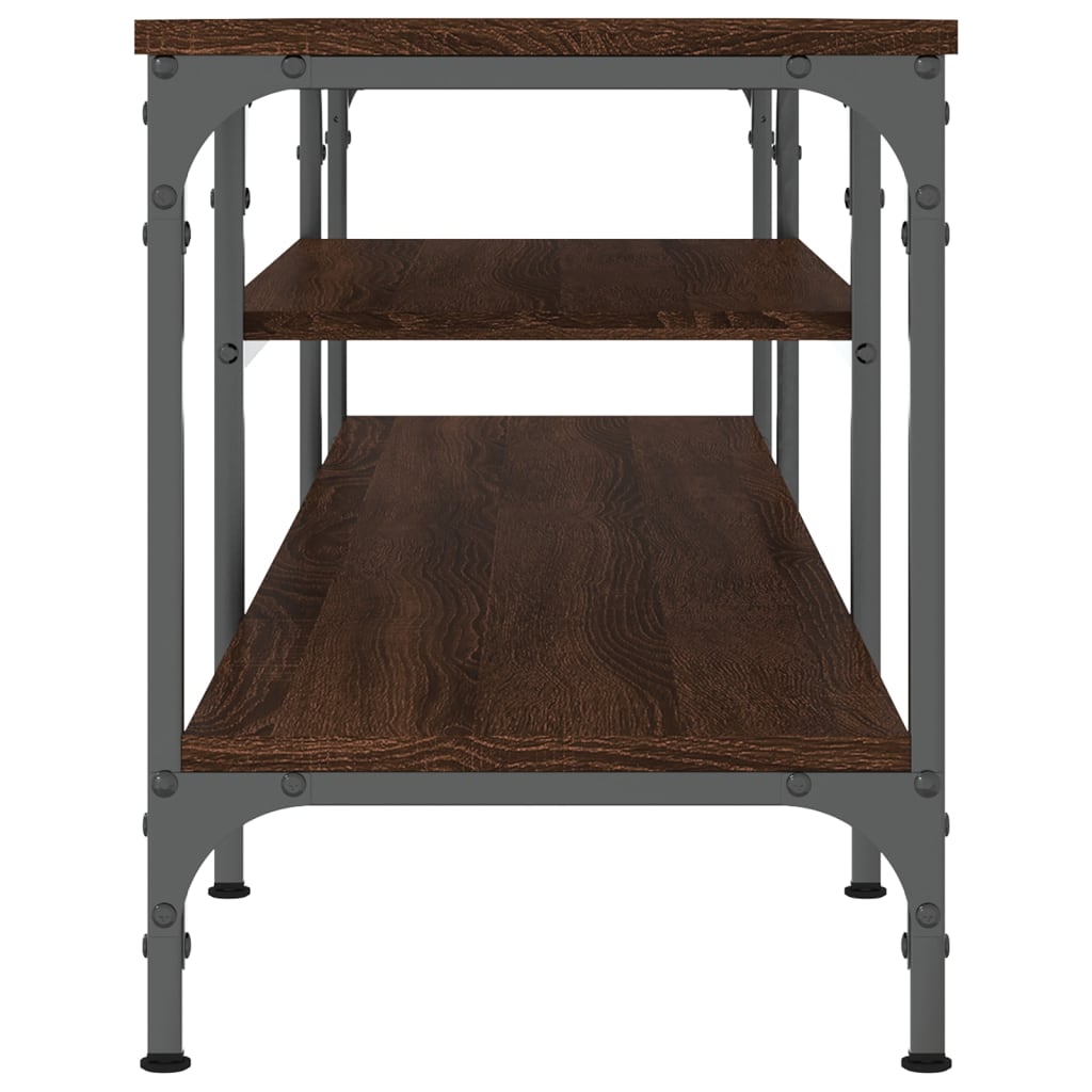 Móvel de TV derivados de madeira/ferro carvalho castanho