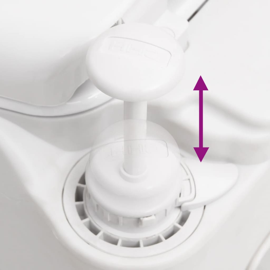 Sanita integrada p/ campismo 24+17 L PEAD e aço branco