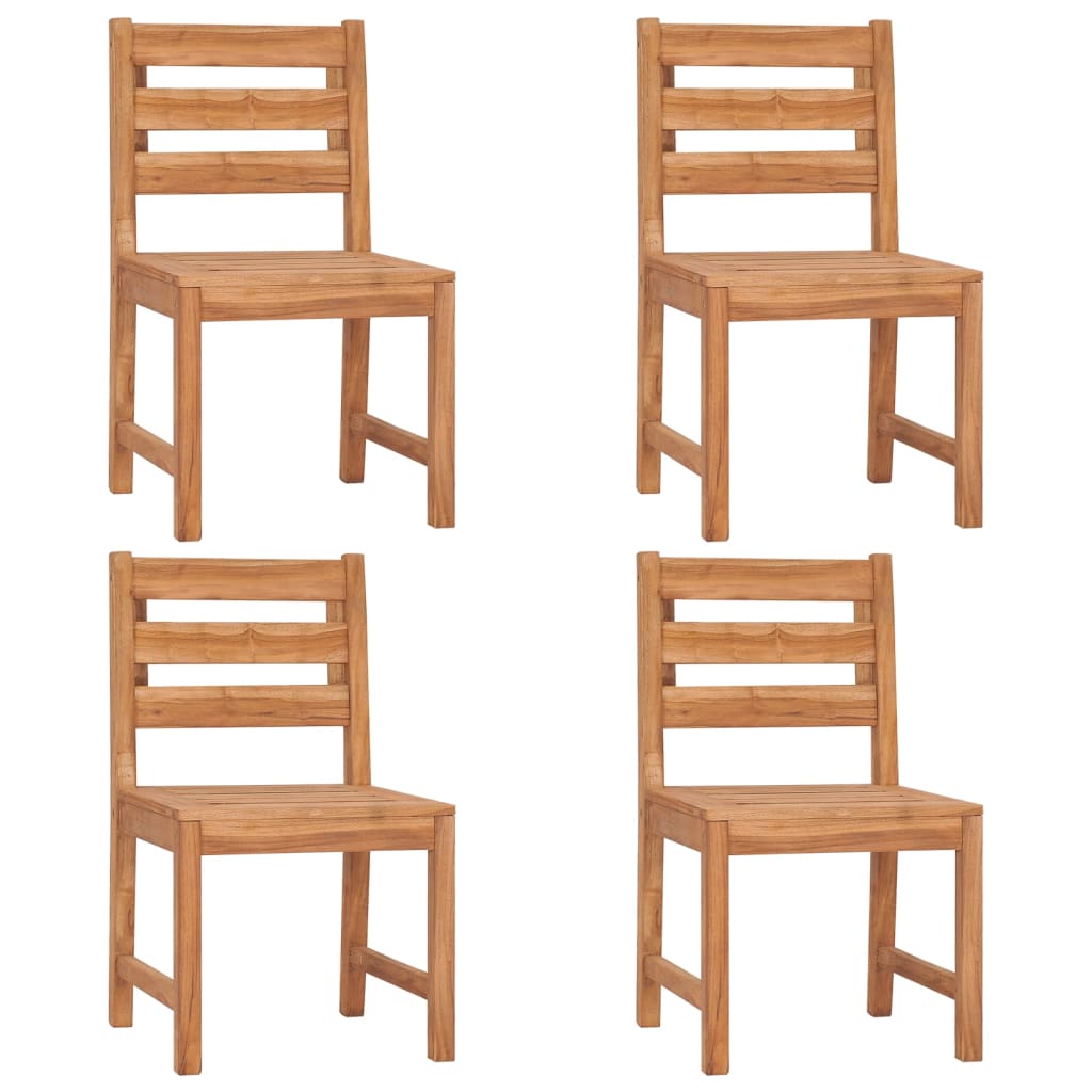 5 pcs conjunto de jantar p/ jardim madeira de teca maciça