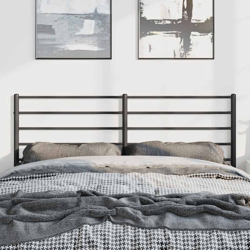 Cabeceira de cama 135 cm metal preto