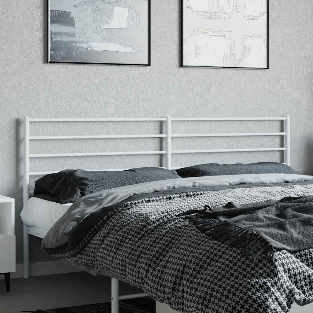 Cabeceira de cama 200 cm metal branco