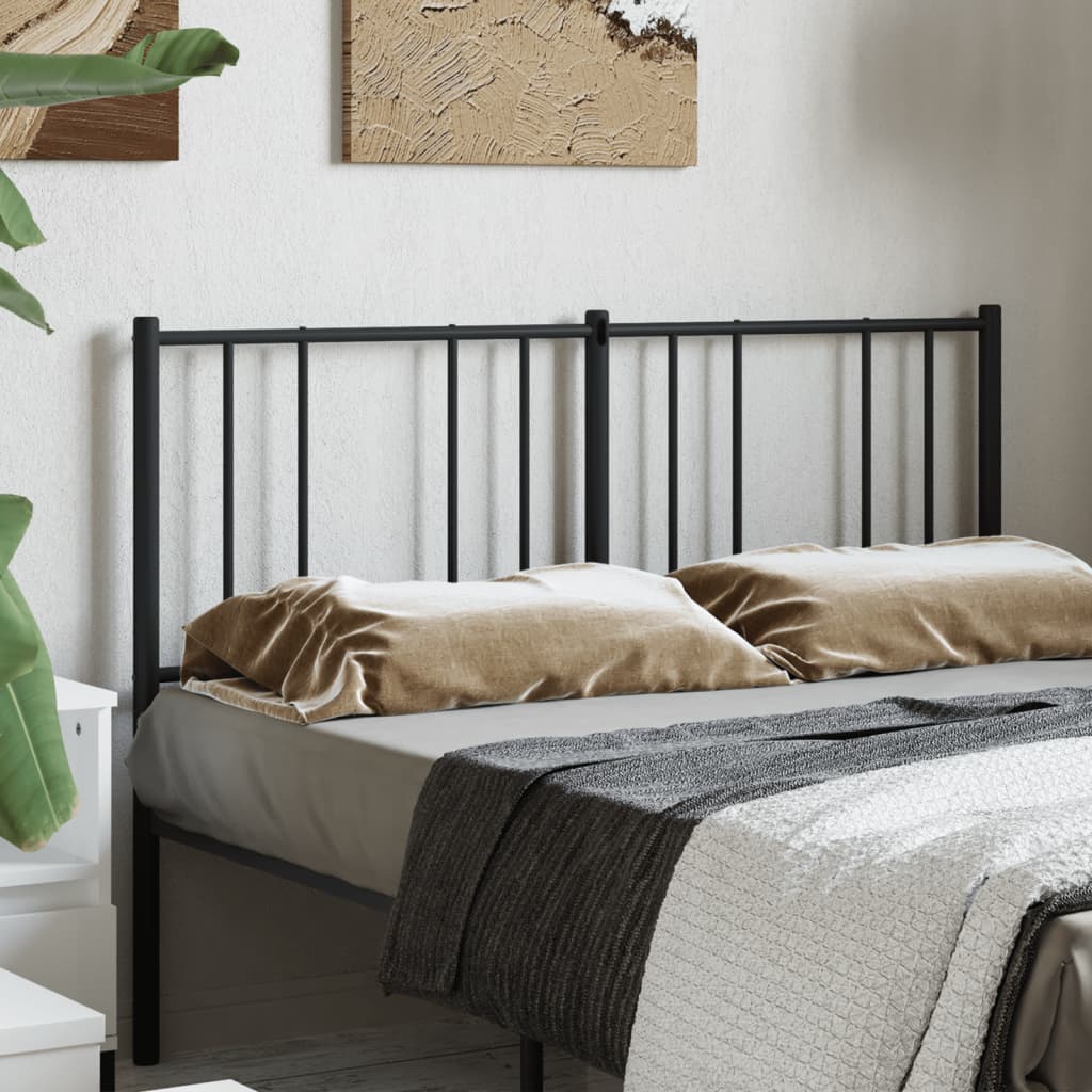 Cabeceira de cama 135 cm metal preto