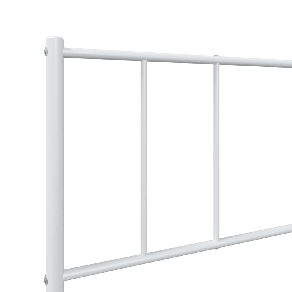 Estrutura de cama com cabeceira 90x200 cm metal branco