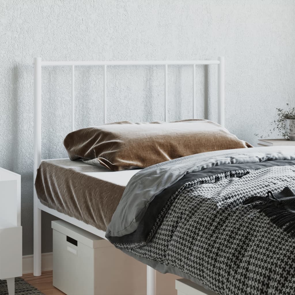 Cabeceira de cama 90 cm metal branco