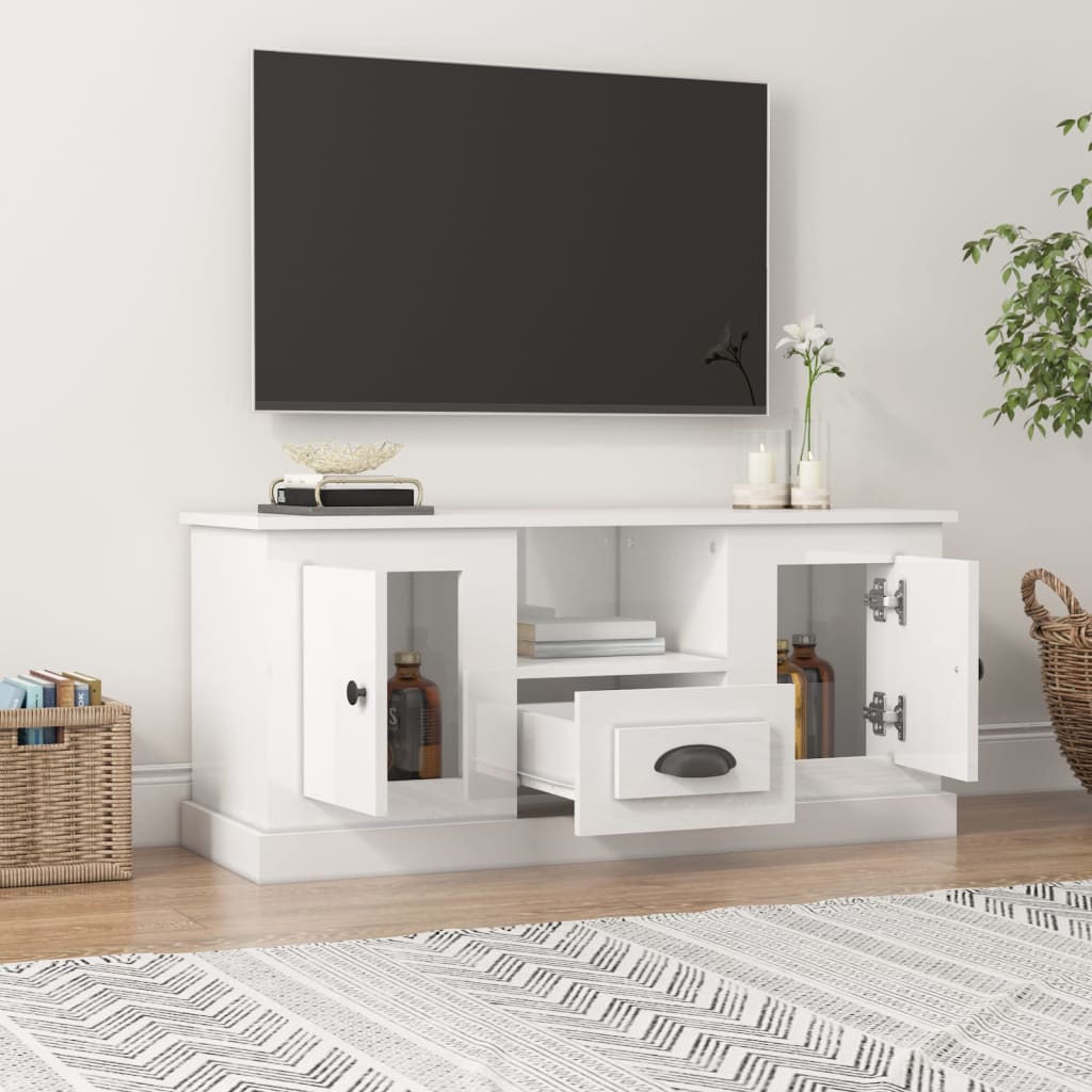 Móvel de TV 100x35,5x45 cm derivados de madeira branco