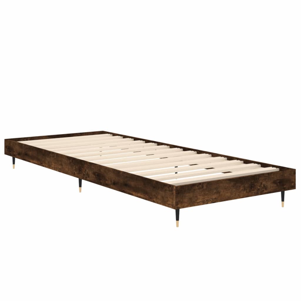 Estrutura cama s/ colchão derivados de madeira carvalho fumado