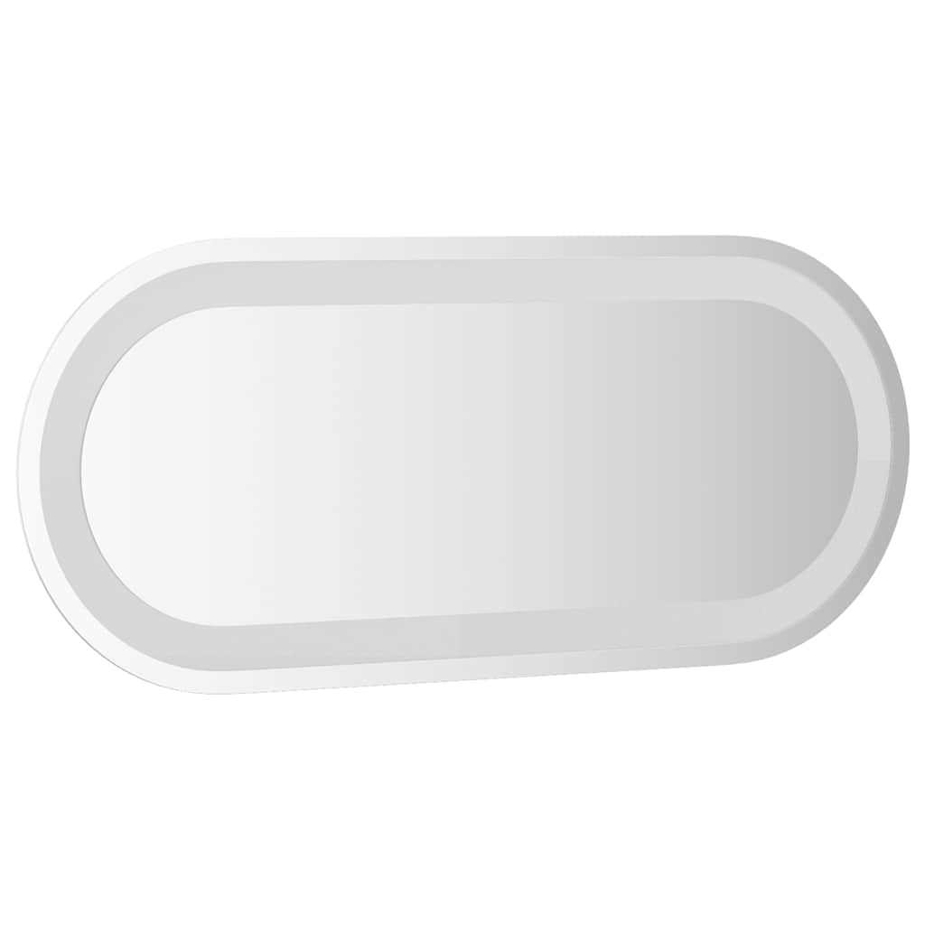 Espelho de casa de banho com luzes LED oval 70x30 cm