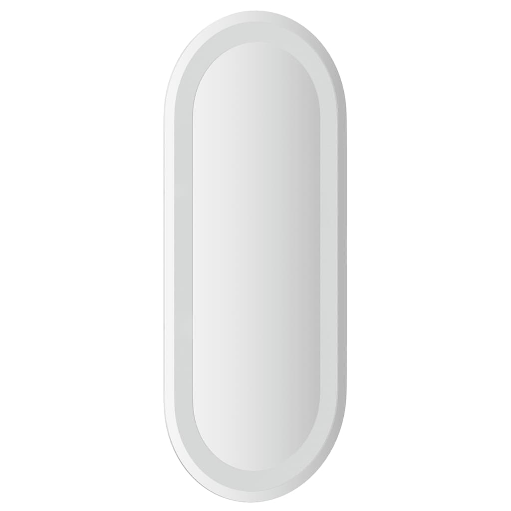 Espelho de casa de banho com luzes LED oval 70x30 cm