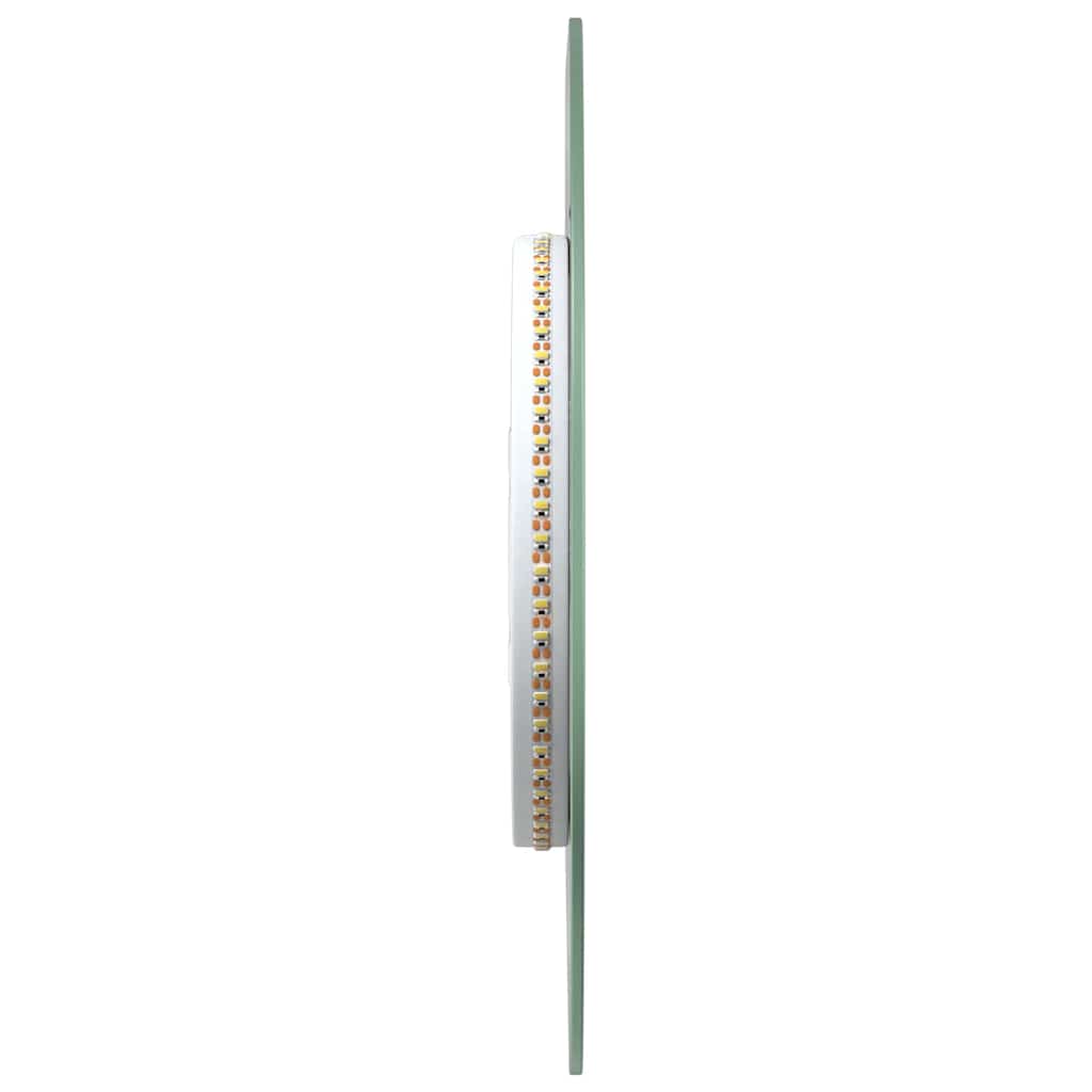 Espelho de casa de banho com luzes LED oval 70x30 cm