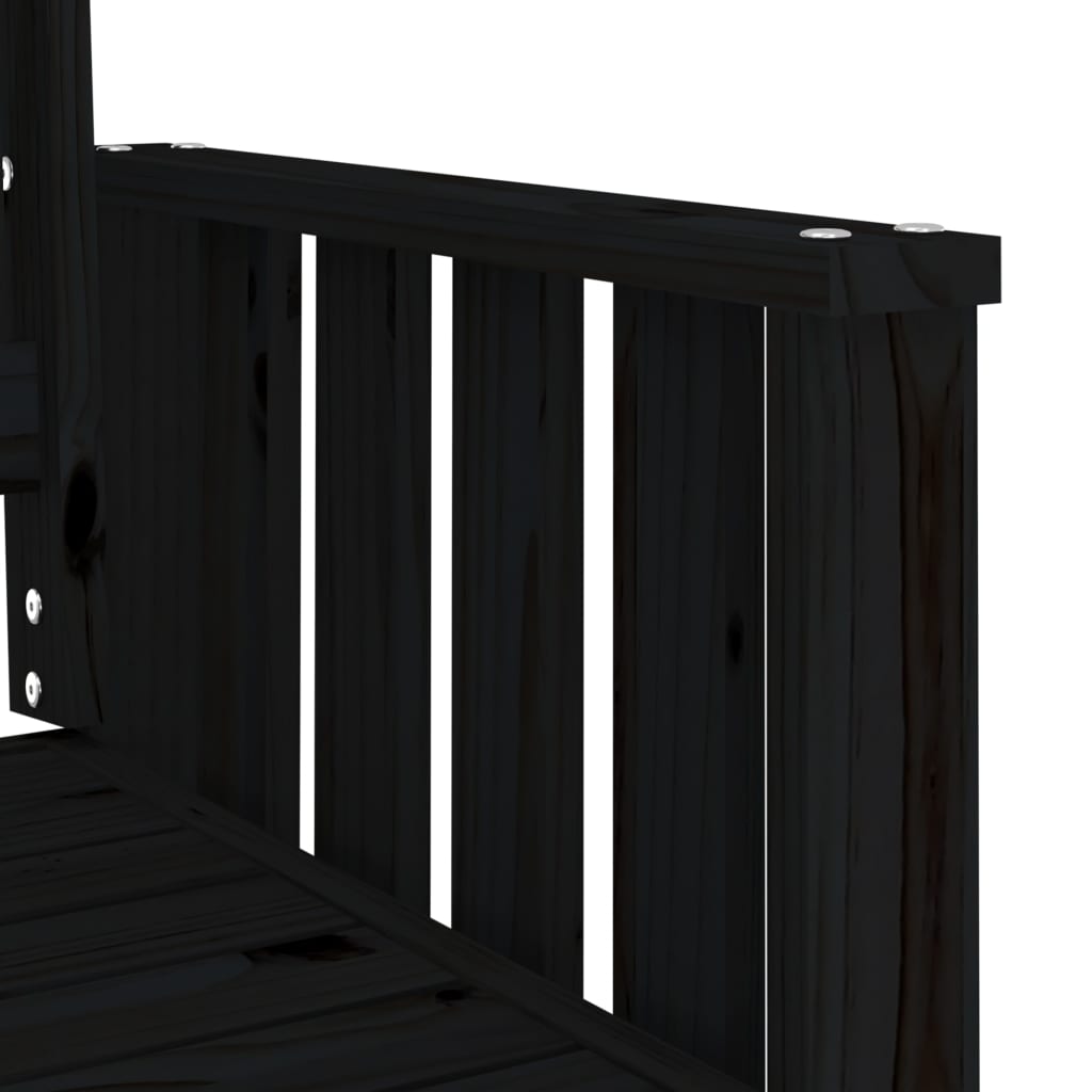 Banco de jardim 2 lugares com mesa pinho maciço branco