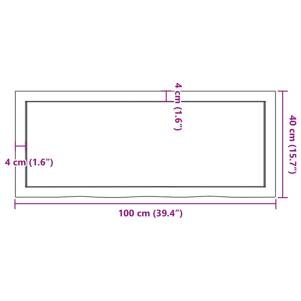 Prateleira de parede 100x40x(2-6)cm carvalho maciço não tratado