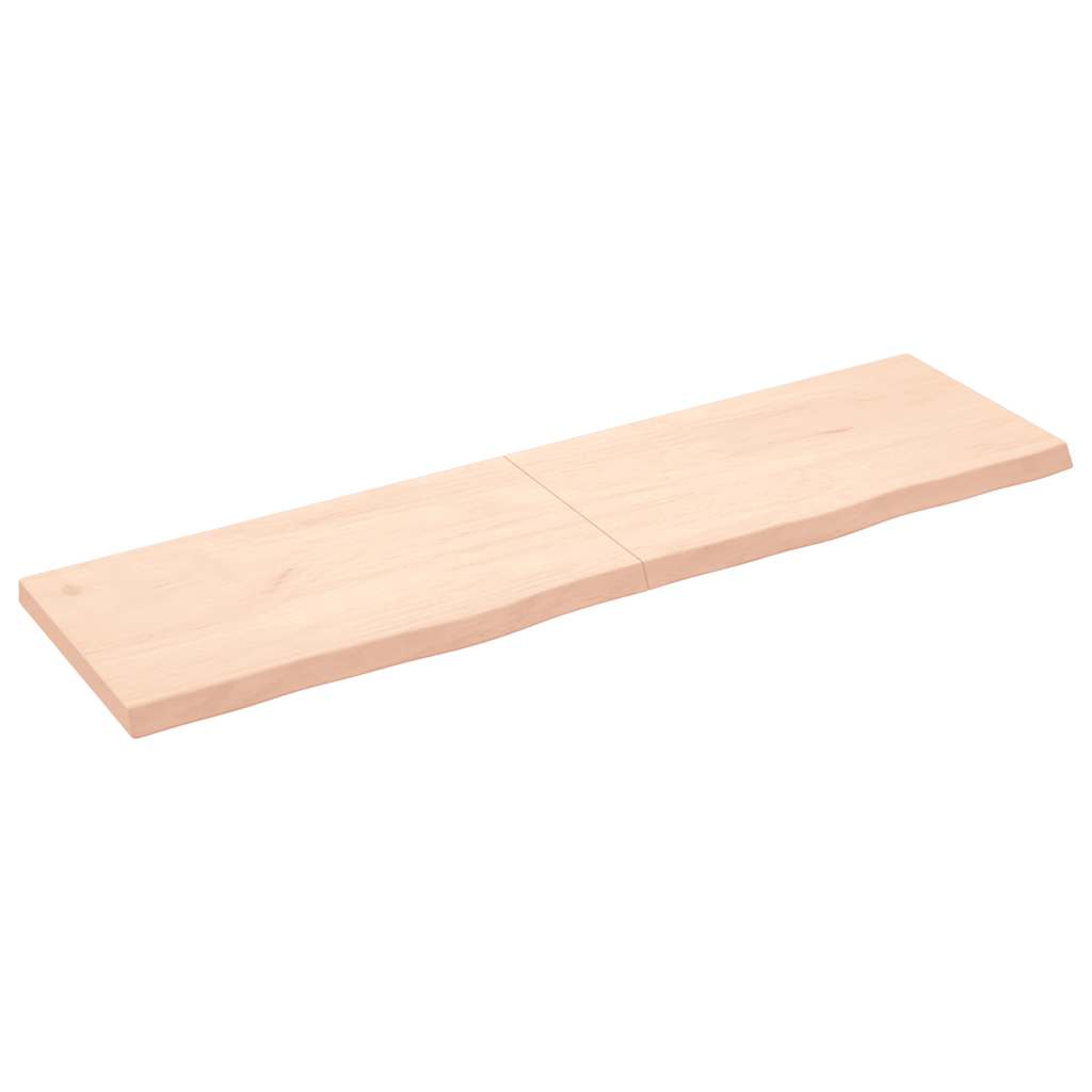 Prateleira de parede 180x50x(2-6)cm carvalho maciço não tratado