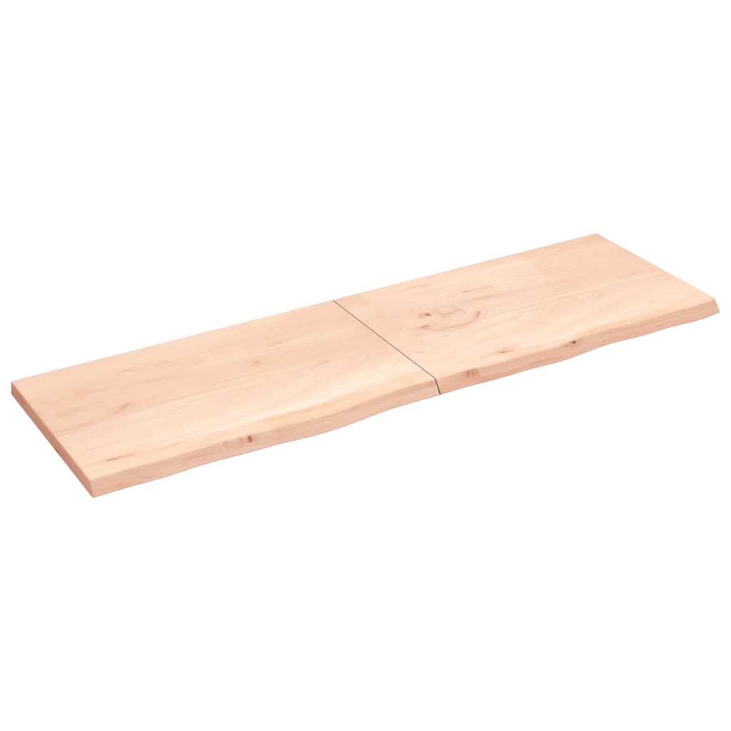 Prateleira de parede 200x60x(2-4)cm carvalho maciço não tratado