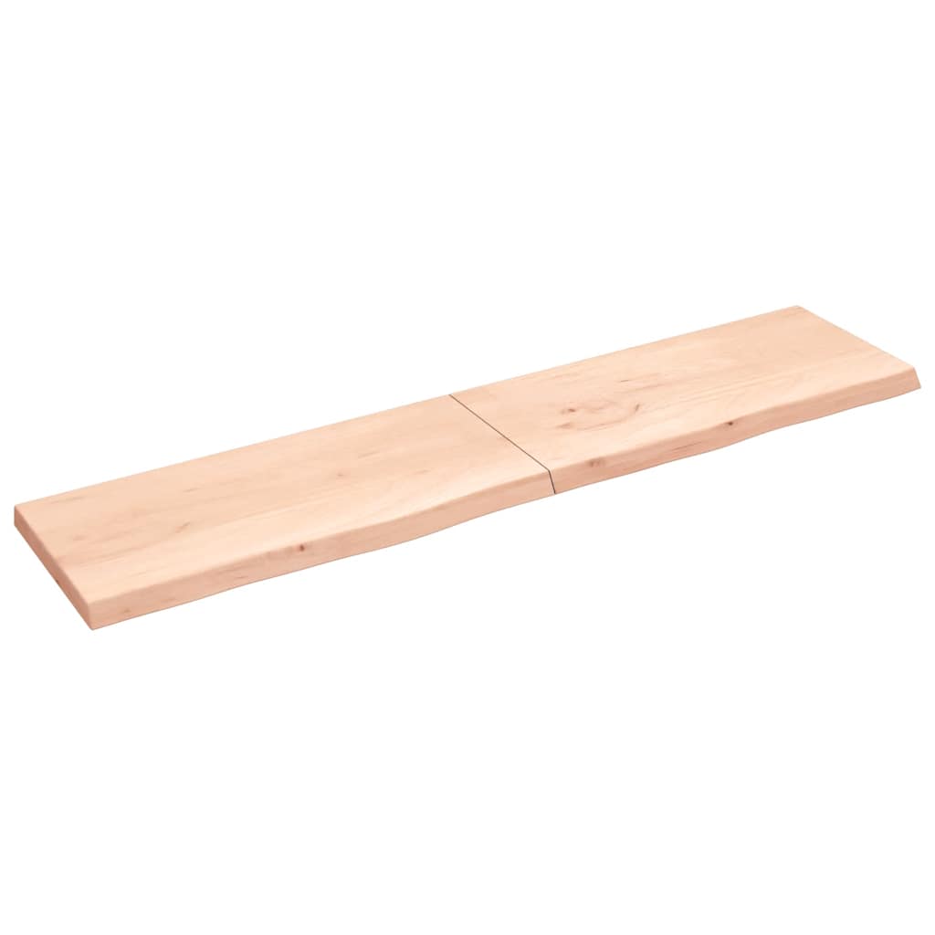 Prateleira de parede 220x50x(2-6)cm carvalho maciço não tratado
