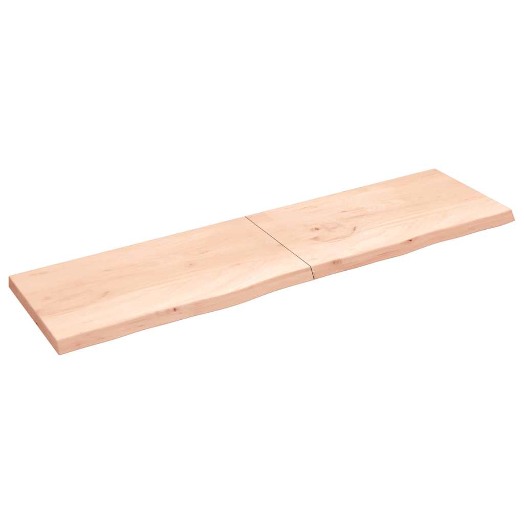 Prateleira de parede 220x60x(2-6)cm carvalho maciço não tratado