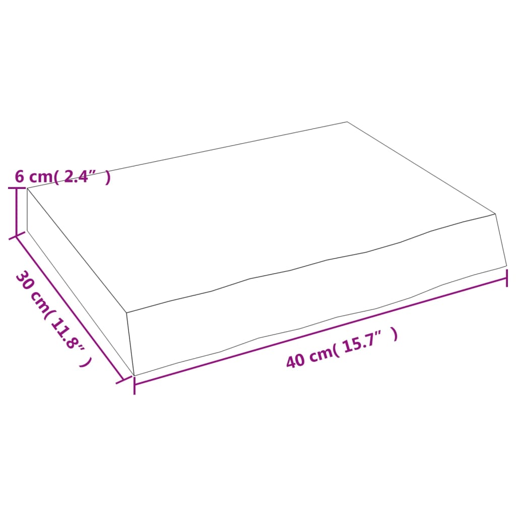 Prateleira de parede 40x30x(2-6) cm carvalho tratado castanho