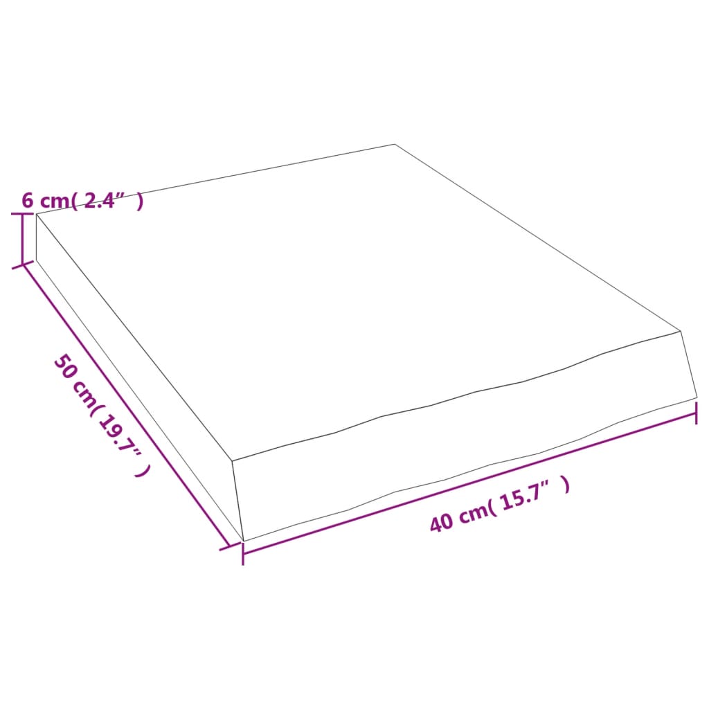 Prateleira de parede 40x50x(2-6) cm carvalho tratado castanho