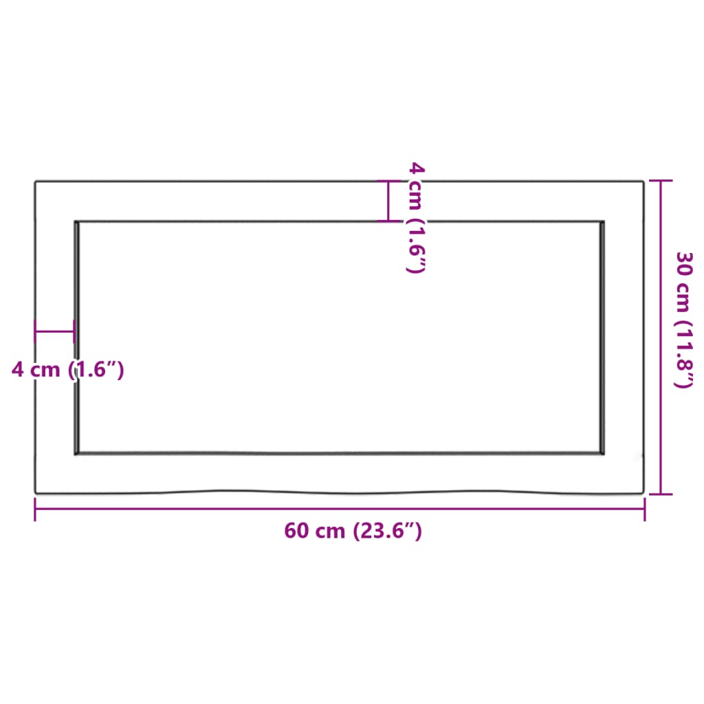 Prateleira de parede 60x30x(2-6) cm carvalho tratado castanho