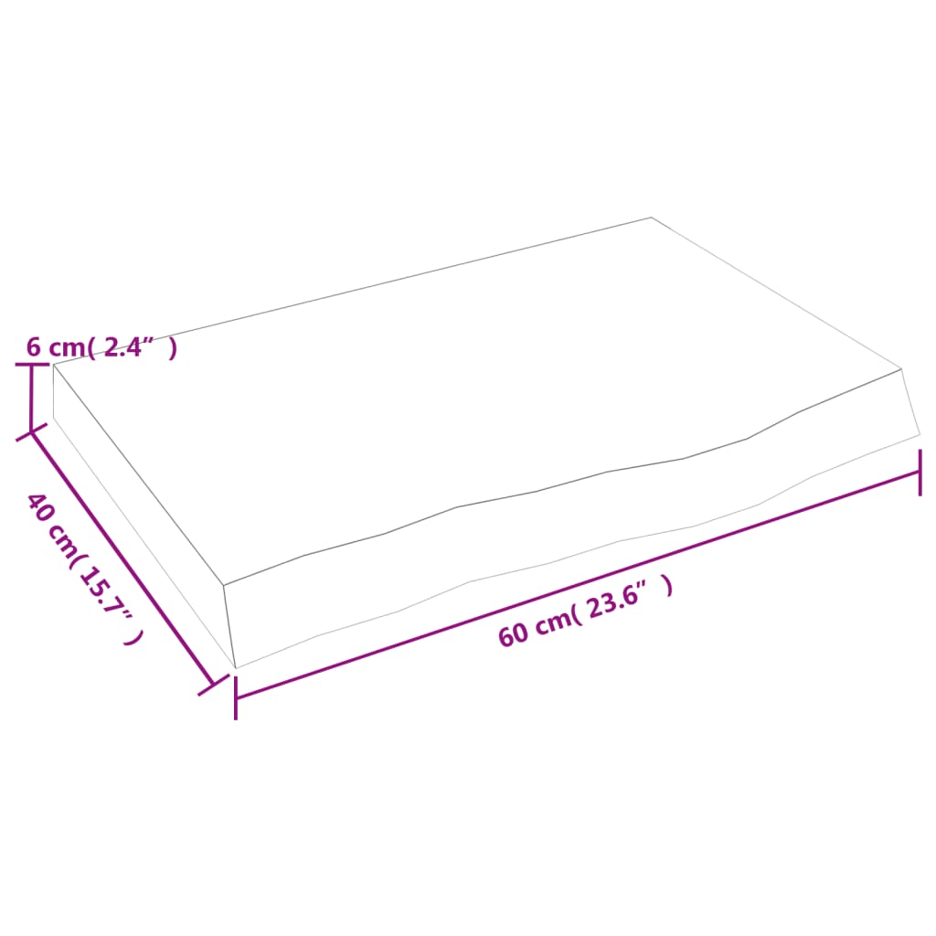 Prateleira de parede 60x40x(2-6) cm carvalho tratado castanho