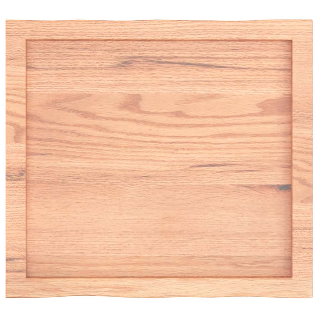 Tampo de mesa com bordas vivas carvalho tratado castanho-claro