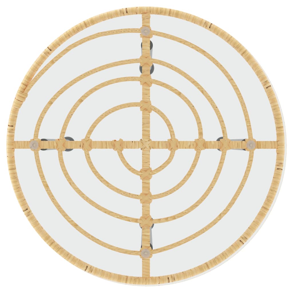 3 pcs conjunto de jantar para jardim vime PE