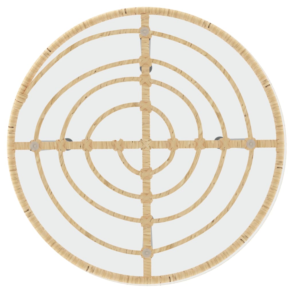 3 pcs conjunto de jantar para jardim vime PE