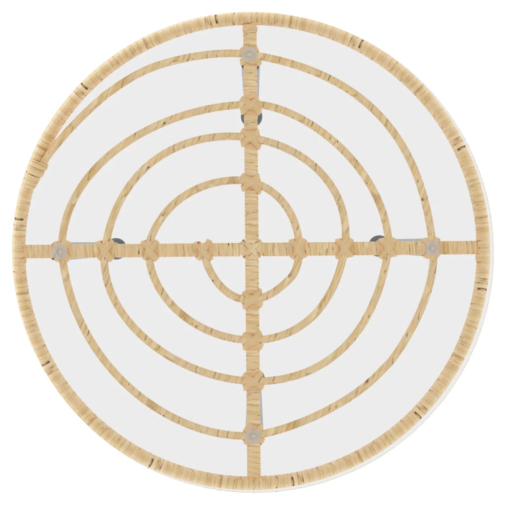 3 pcs conjunto de jantar para jardim vime PE