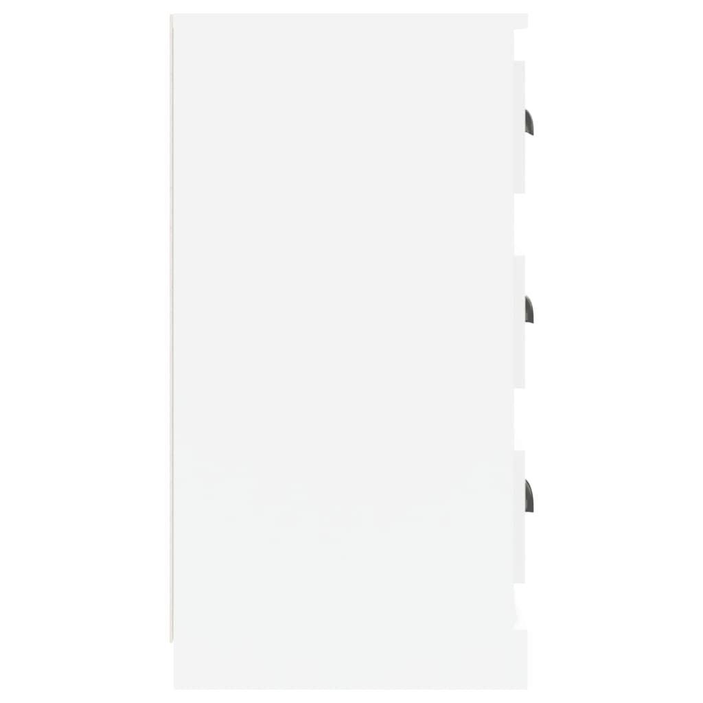 Aparadores 2 pcs derivados de madeira branco brilhante