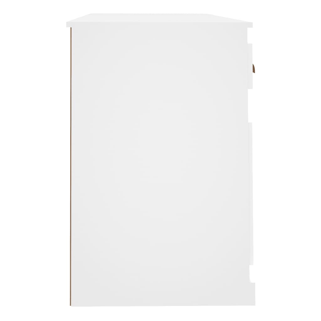 Secretária com móvel derivados de madeira branco