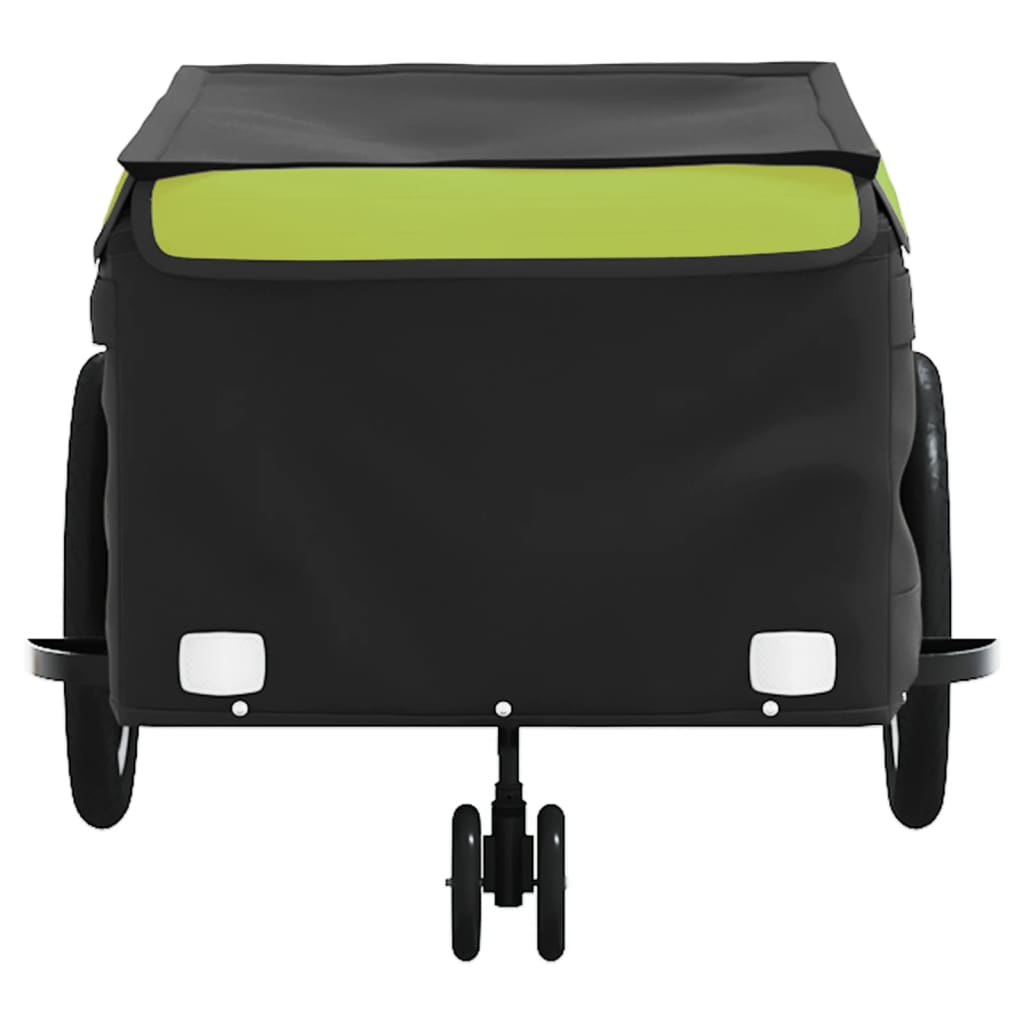 Reboque para bicicleta 45 kg ferro preto e verde