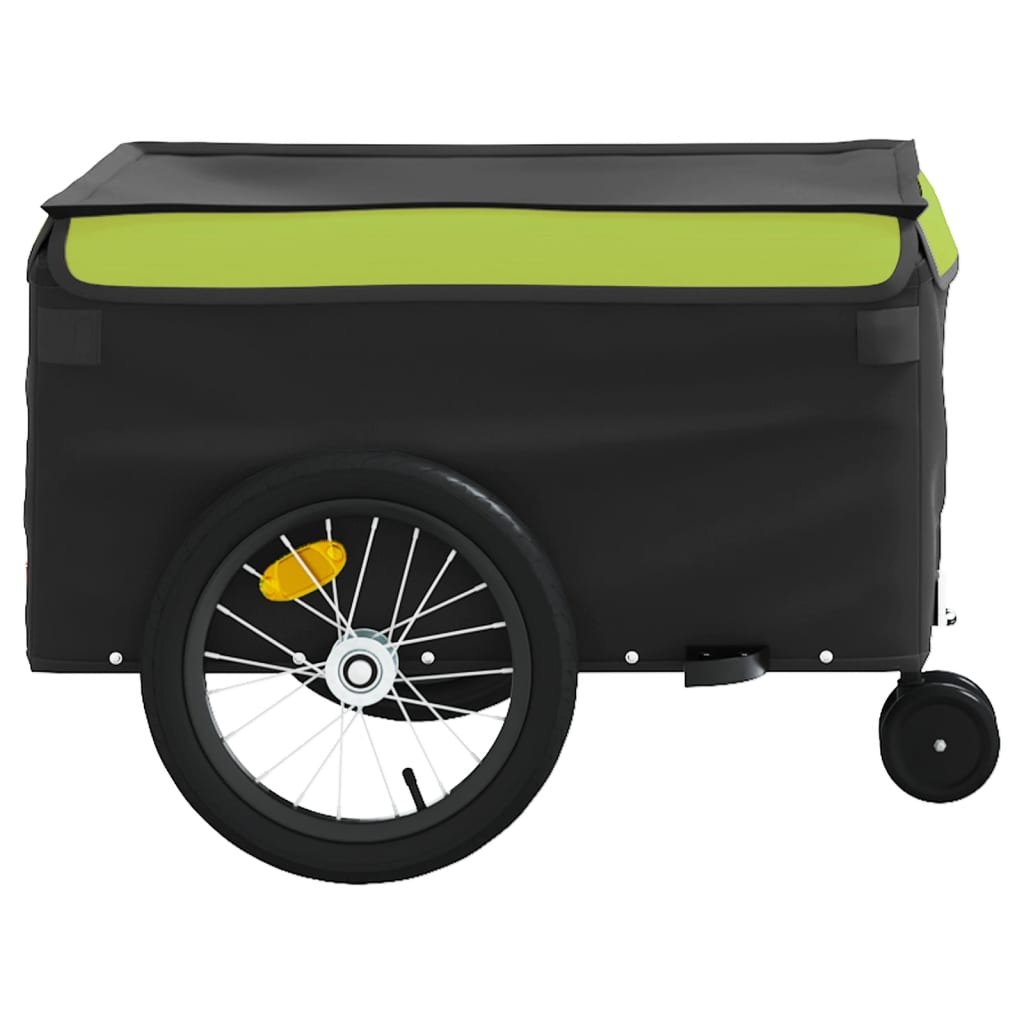 Reboque para bicicleta 45 kg ferro preto e verde