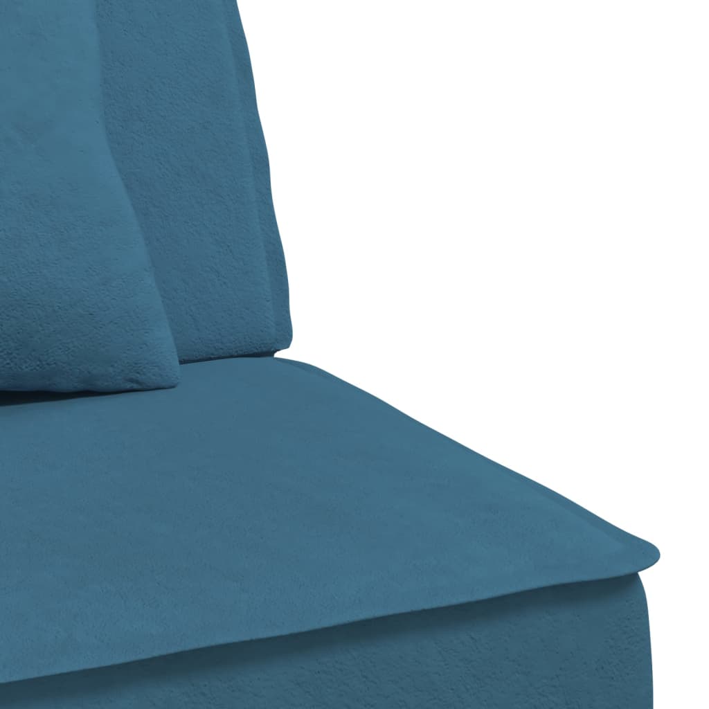 Sofá-cama em forma de L 255x140x70 cm veludo azul
