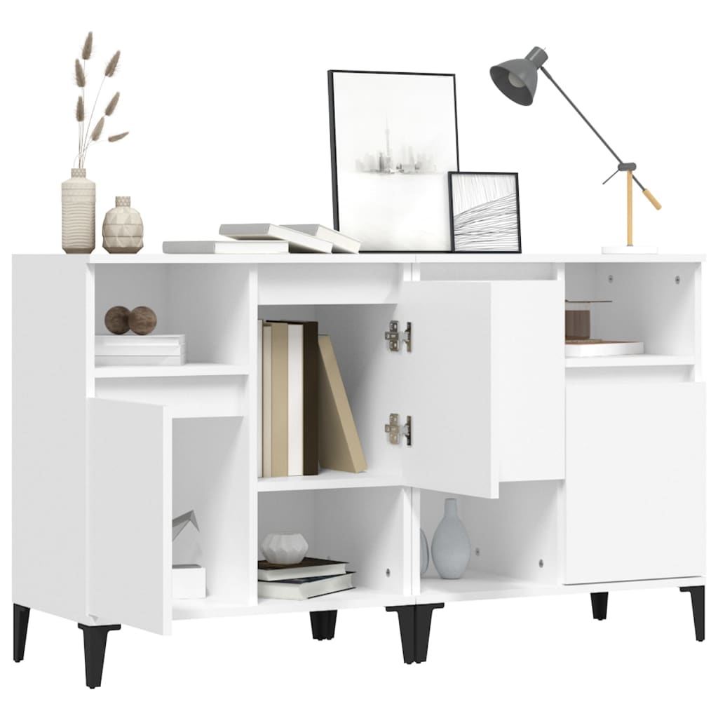 Aparadores 2 pcs 60x35x70 cm derivados de madeira branco