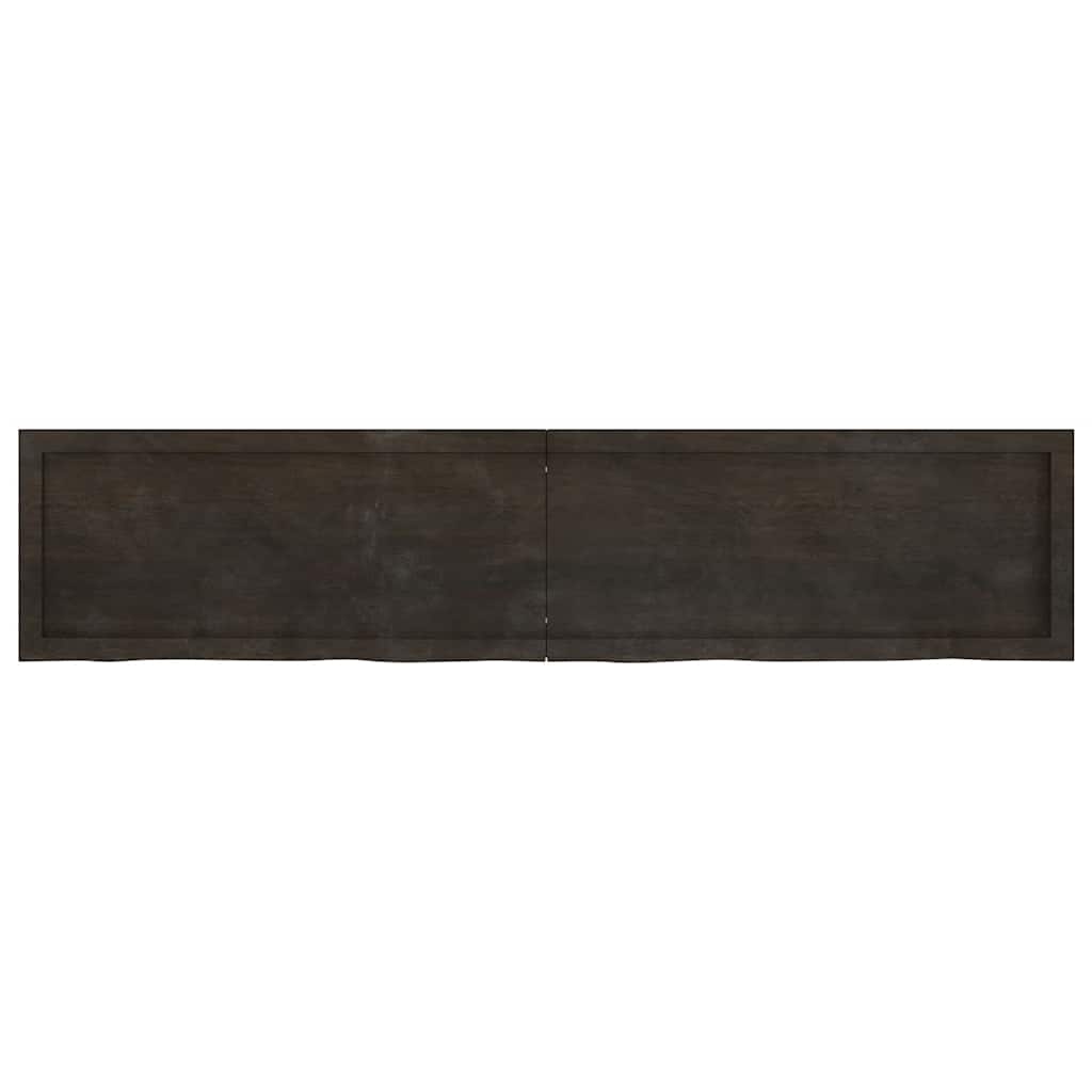 Bancada p/ WC 180x40x(2-4)cm madeira tratada maciça castanho