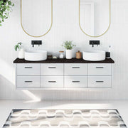 Bancada p/ WC 180x40x(2-4)cm madeira tratada maciça castanho