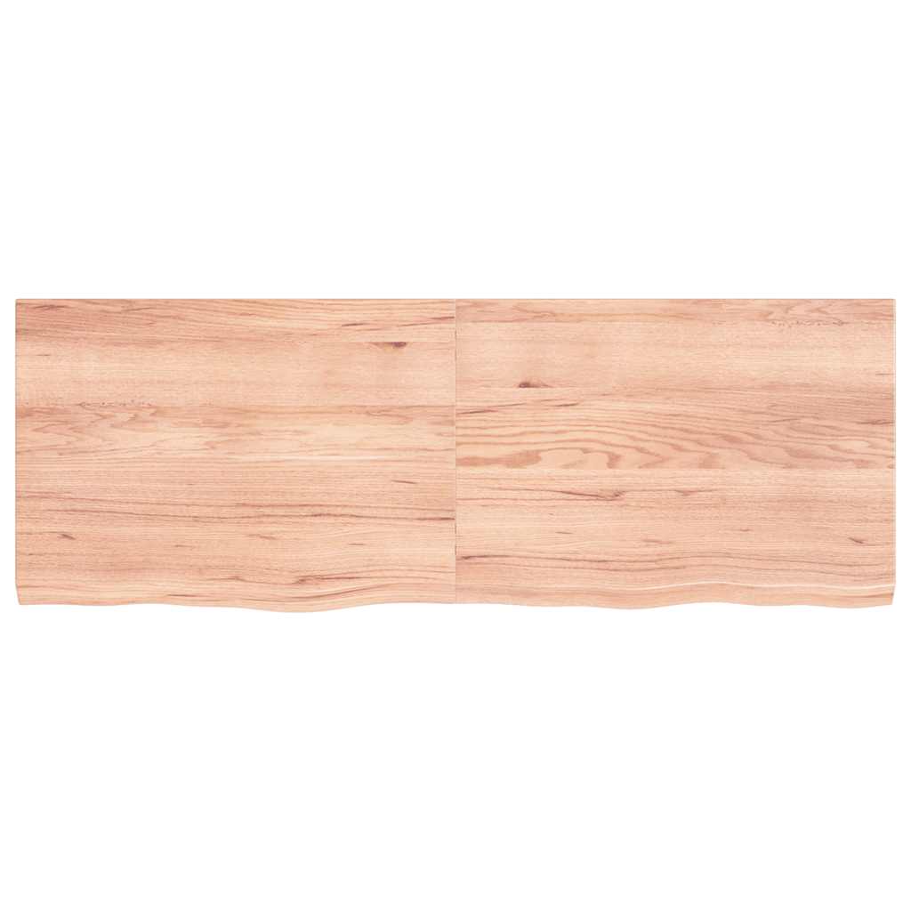 Piano Tavolo Marrone 140x50x(2-4) cm Rovere Massello Trattato