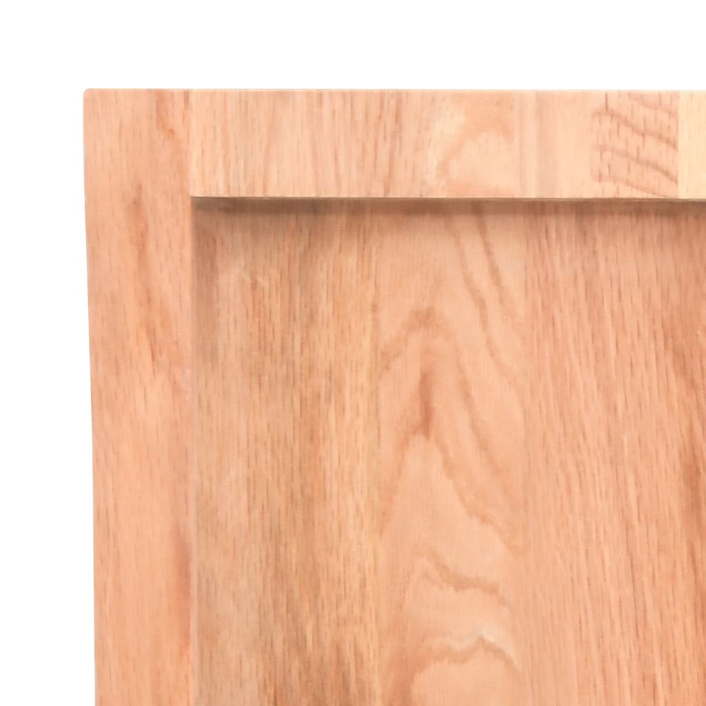 Piano Tavolo Marrone 140x50x(2-4) cm Rovere Massello Trattato