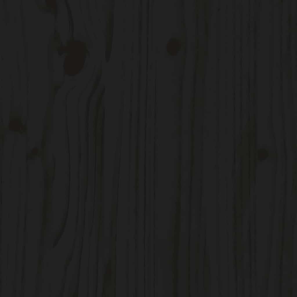 5pcs conjunto lounge jardim com almofadões madeira maciça preto