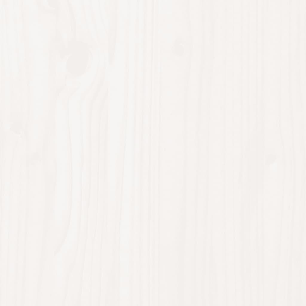 7 pcs conjunto lounge de jardim pinho maciço branco