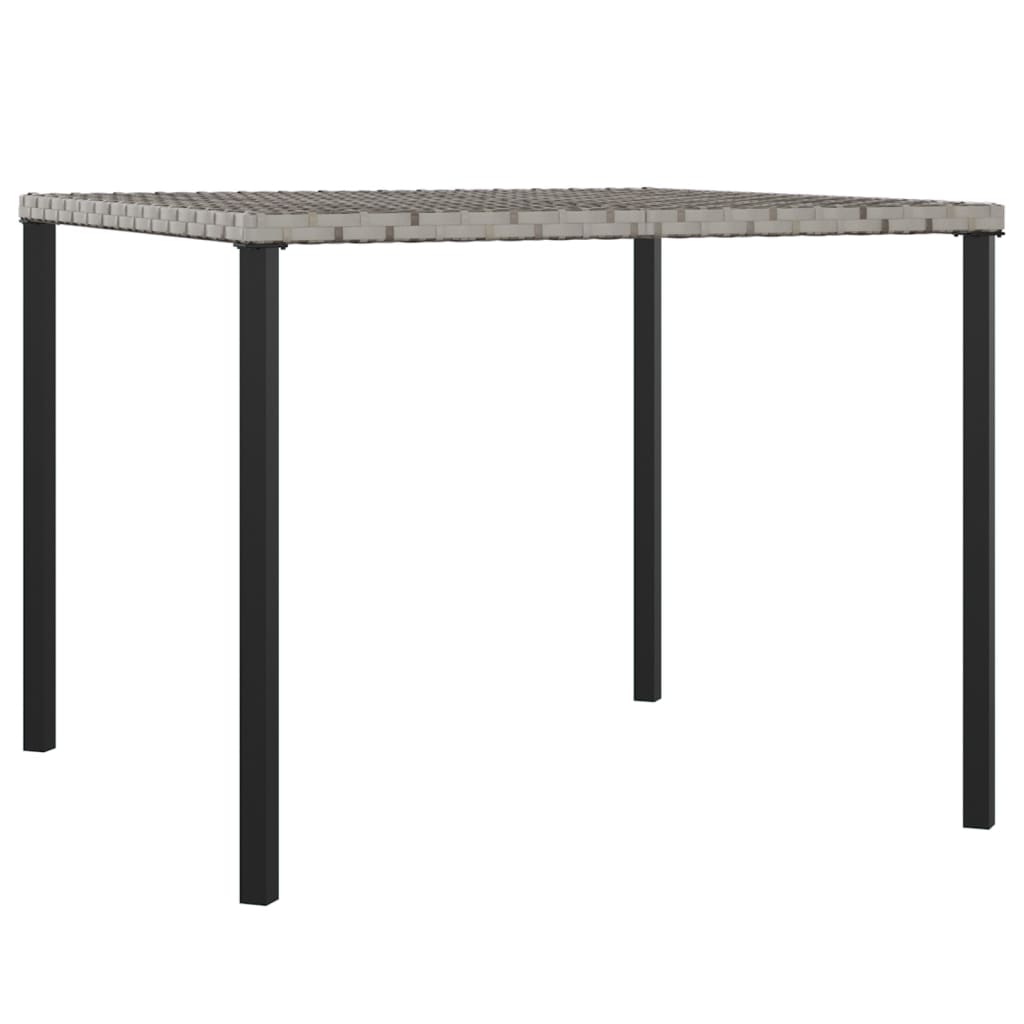 6 pcs conjunto de jantar p/ jardim c/ almofadões vime PE cinza