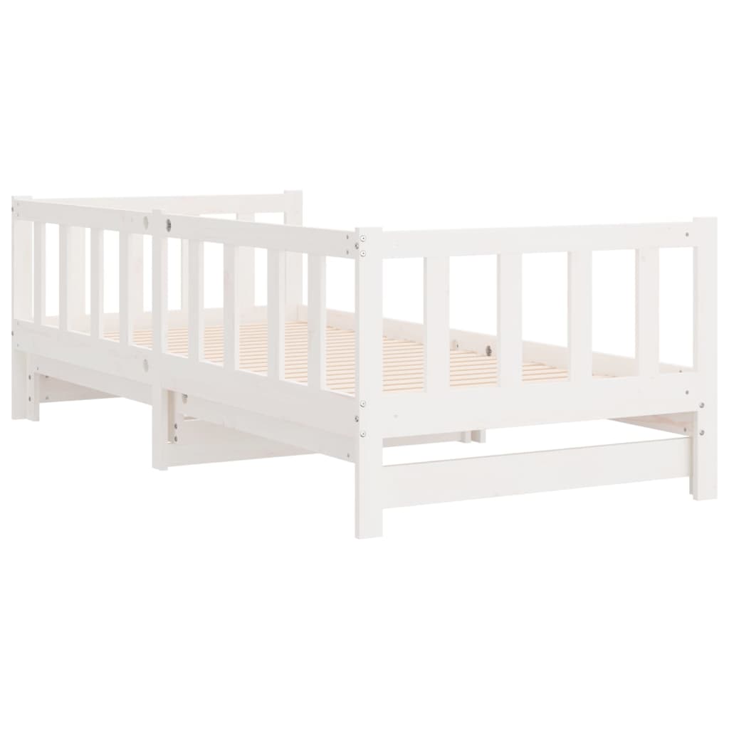 Sofá-cama de puxar 2x(90x200) cm pinho maciço branco