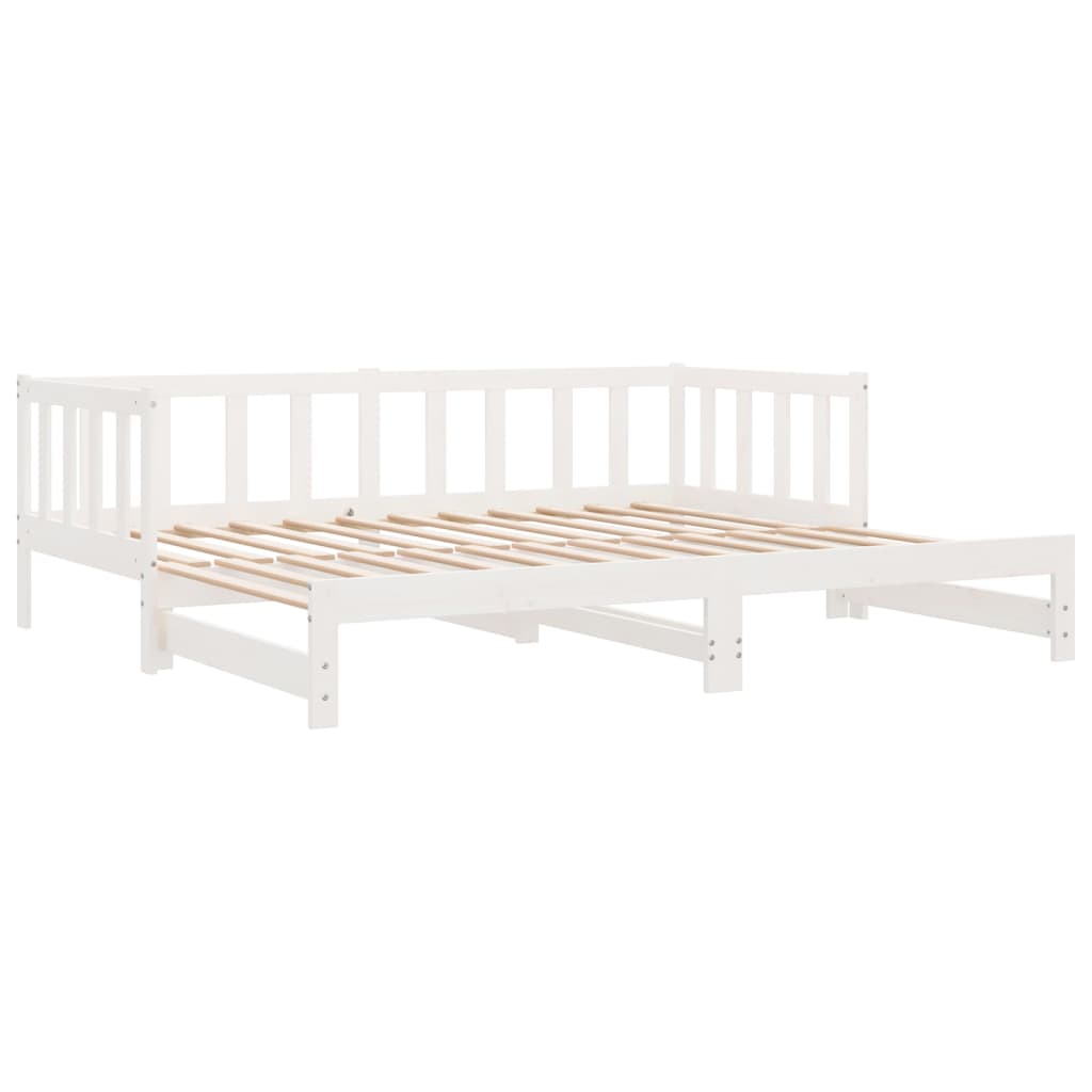 Sofá-cama de puxar 2x(90x200) cm pinho maciço branco