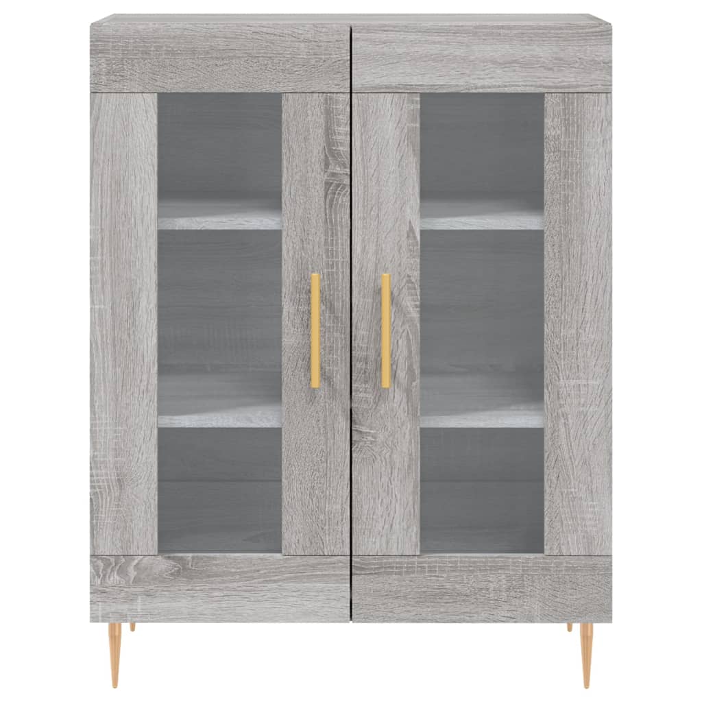 Aparador 69,5x34x90 cm derivados de madeira cinzento sonoma