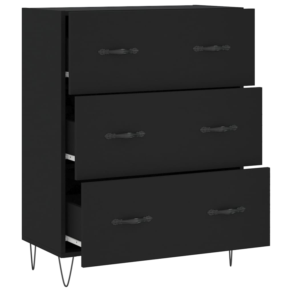 Aparador 69,5x34x90 cm derivados de madeira preto