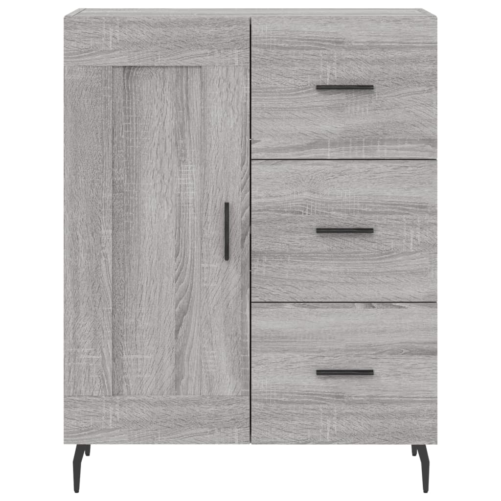 Aparador 69,5x34x90 cm derivados de madeira cinzento sonoma