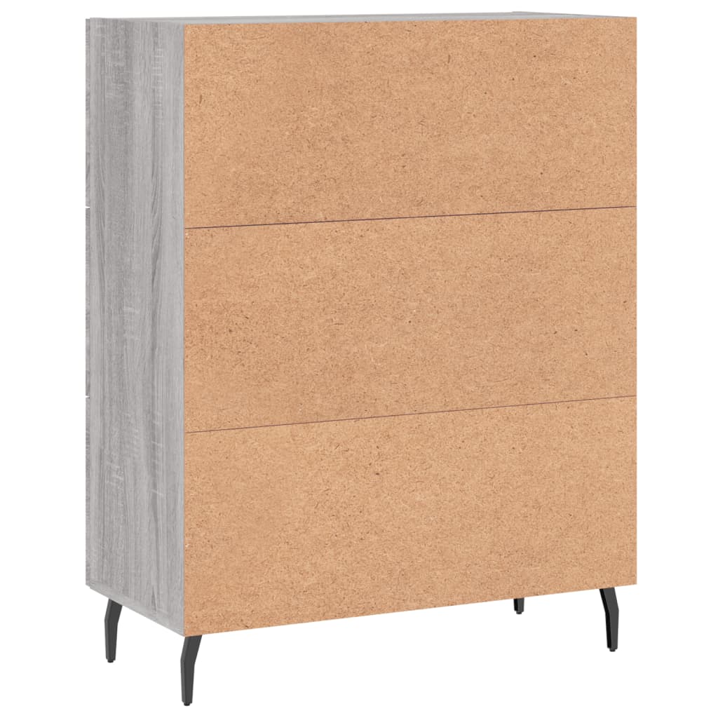 Aparador 69,5x34x90 cm derivados de madeira cinzento sonoma