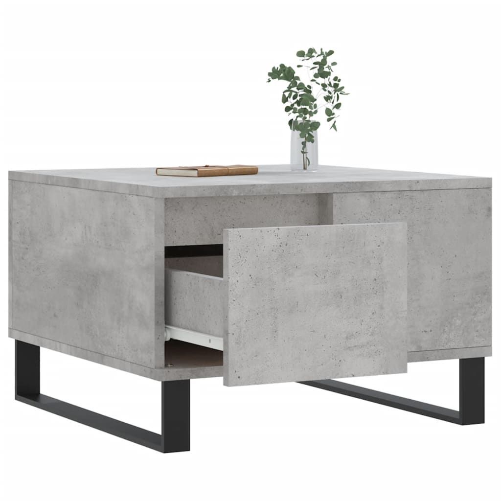 Mesa de centro 55x55x36,5 cm derivados madeira cinzento cimento